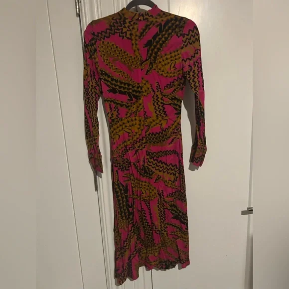 FARM Rio Croko Patterned Long Sleeve Dress